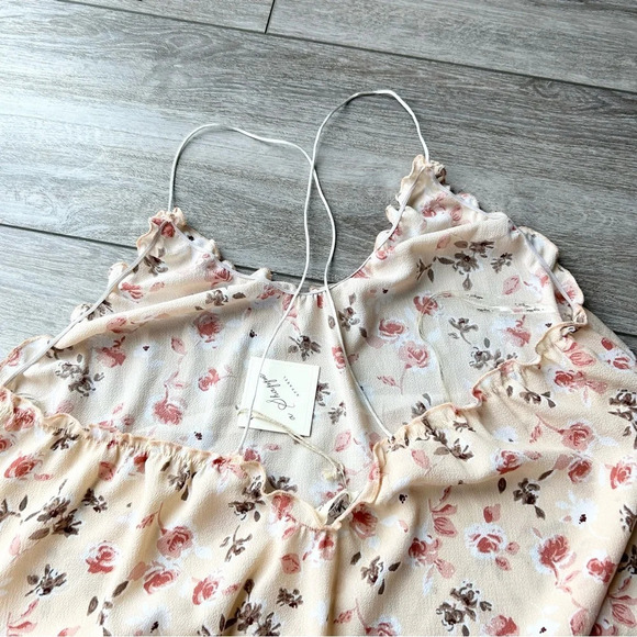 NWT A Shappe Apparel Floral Ivory Ruffles Night Dress Beach Dress - Picture 12 of 12